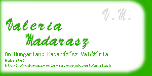 valeria madarasz business card